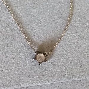 Lucky Star Sterling Silver rainbow moonstone Necklace